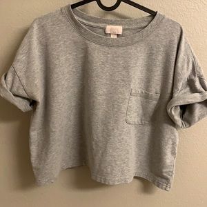 Light gray crop top